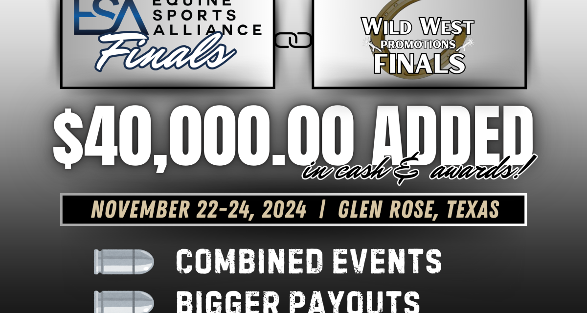 Equine Sports Alliance to Combine ESA Finals with the Wild West Promotions Finals for Unprecedented Event in November