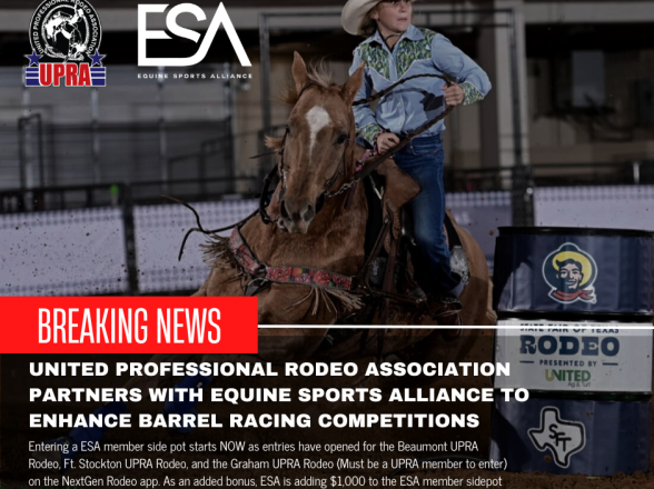United Professional Rodeo Association Partners with Equine Sports Alliance to Enhance Barrel Racing Competitions