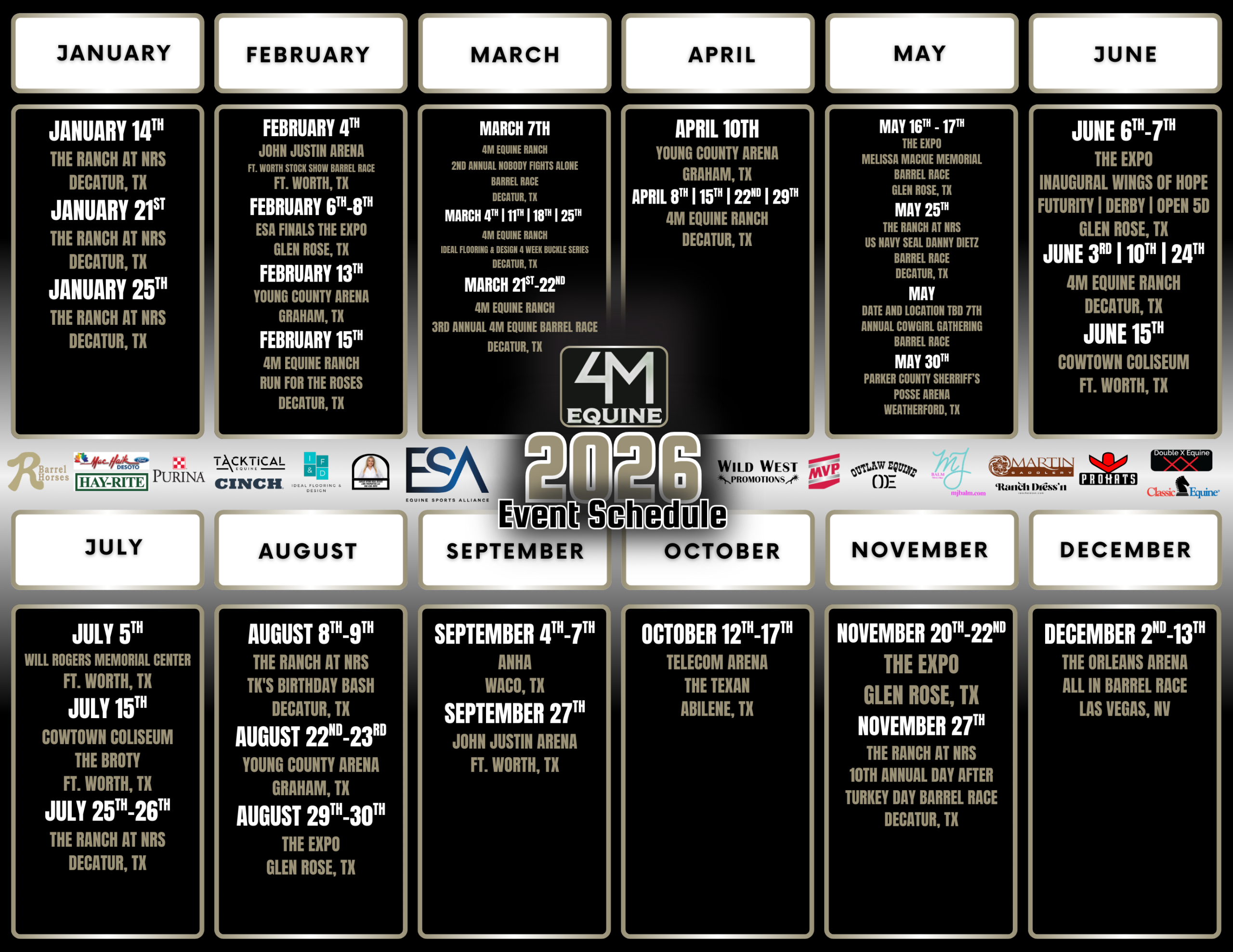 2026 ESA WWP Schedule